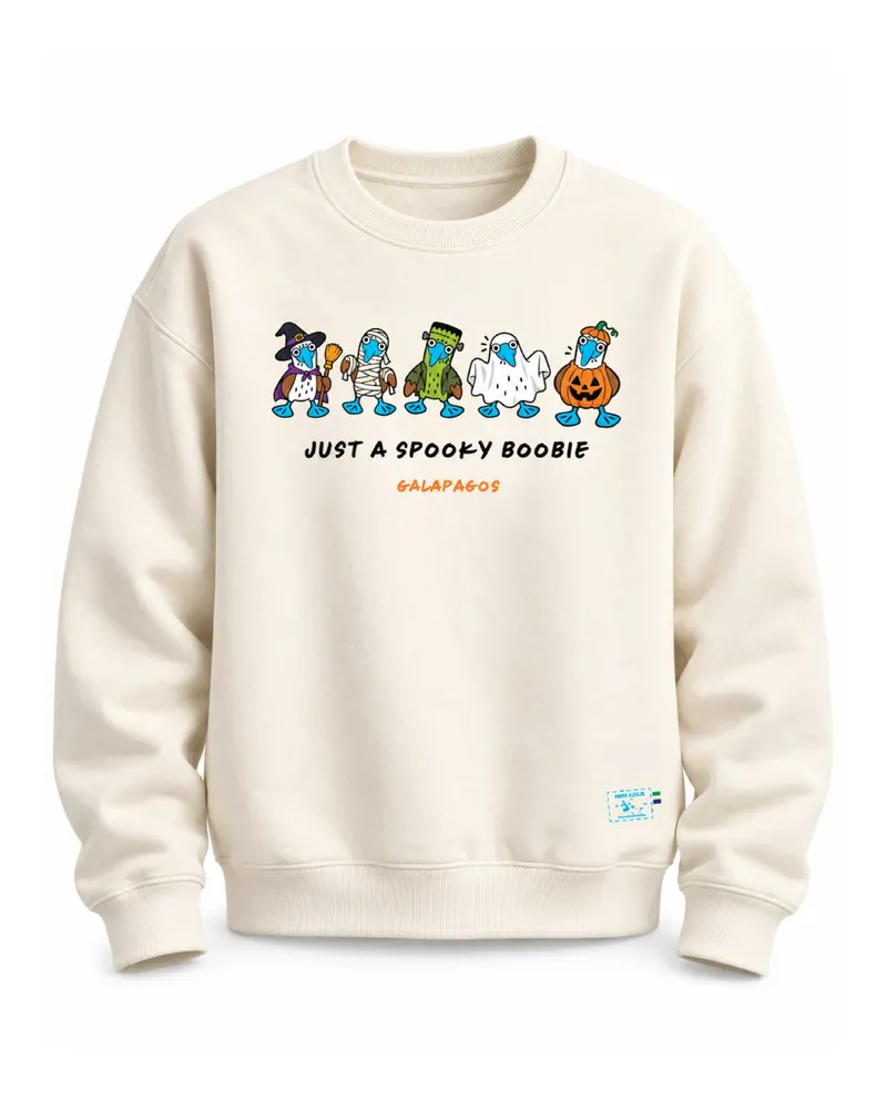 Sweatshirt Just a Spooky Boobie color crudo
