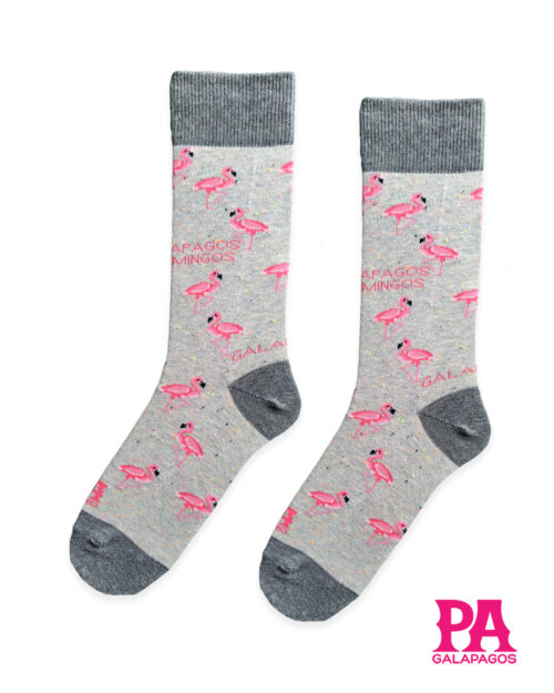 Flamingos Fondo Blanco Con Puntos