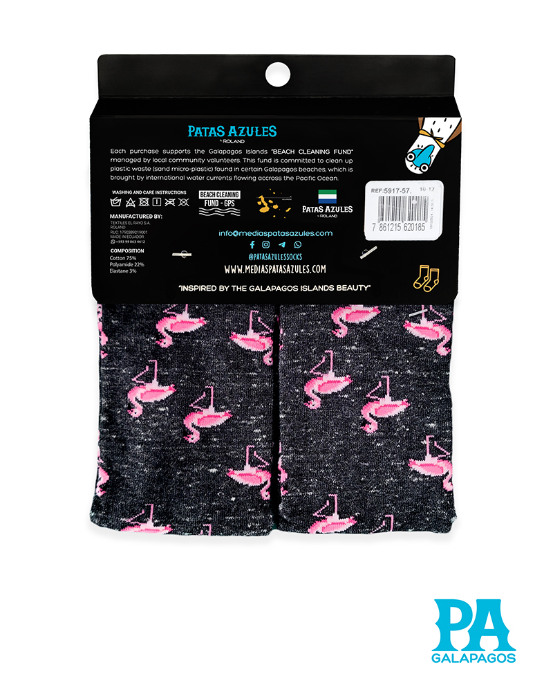 Flamingos Fondo Gris Oscuro - Image 3