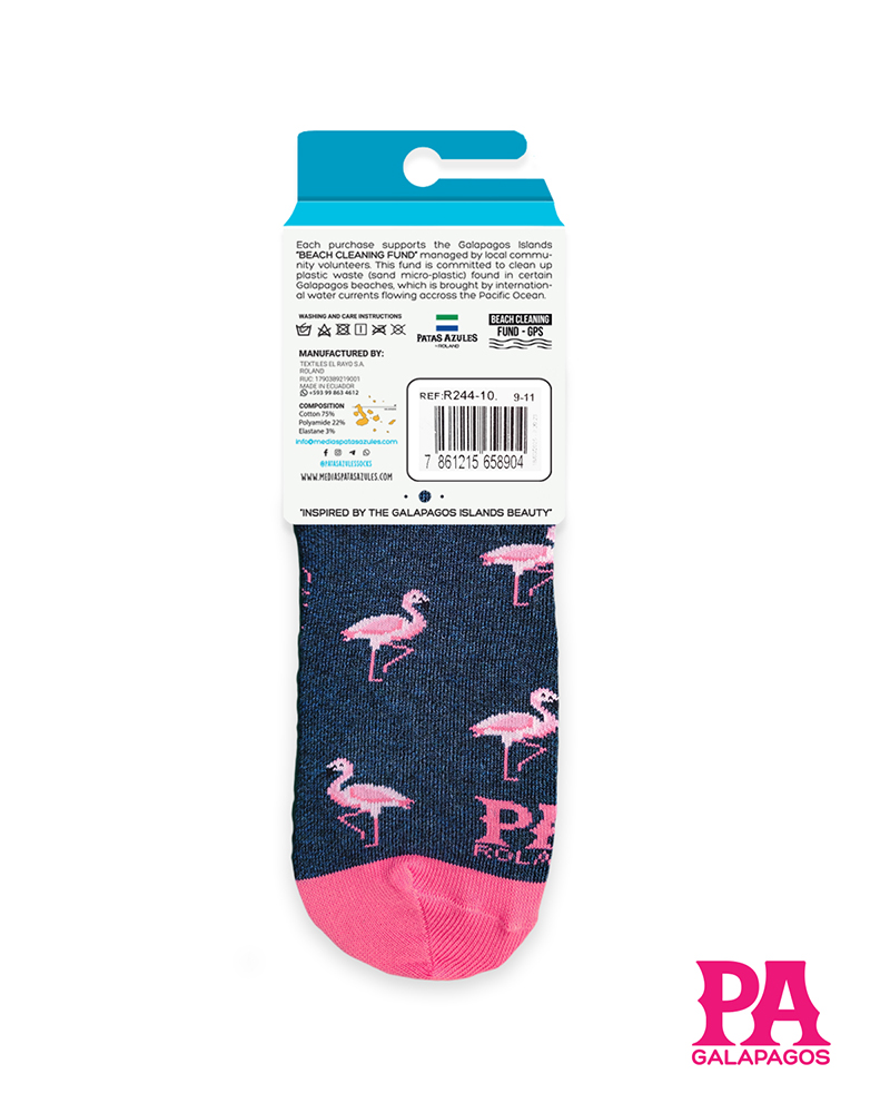 Flamingos Fondo Azul Marino - Image 3