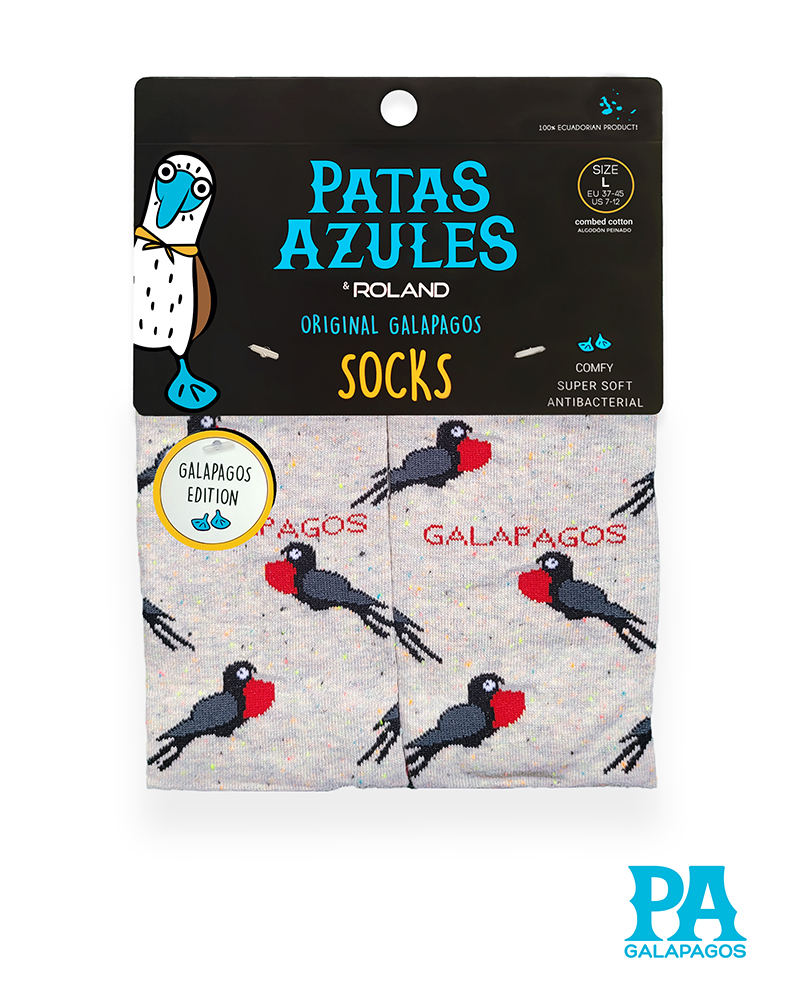 Fragatas fondo gris con puntos de colores - Image 2