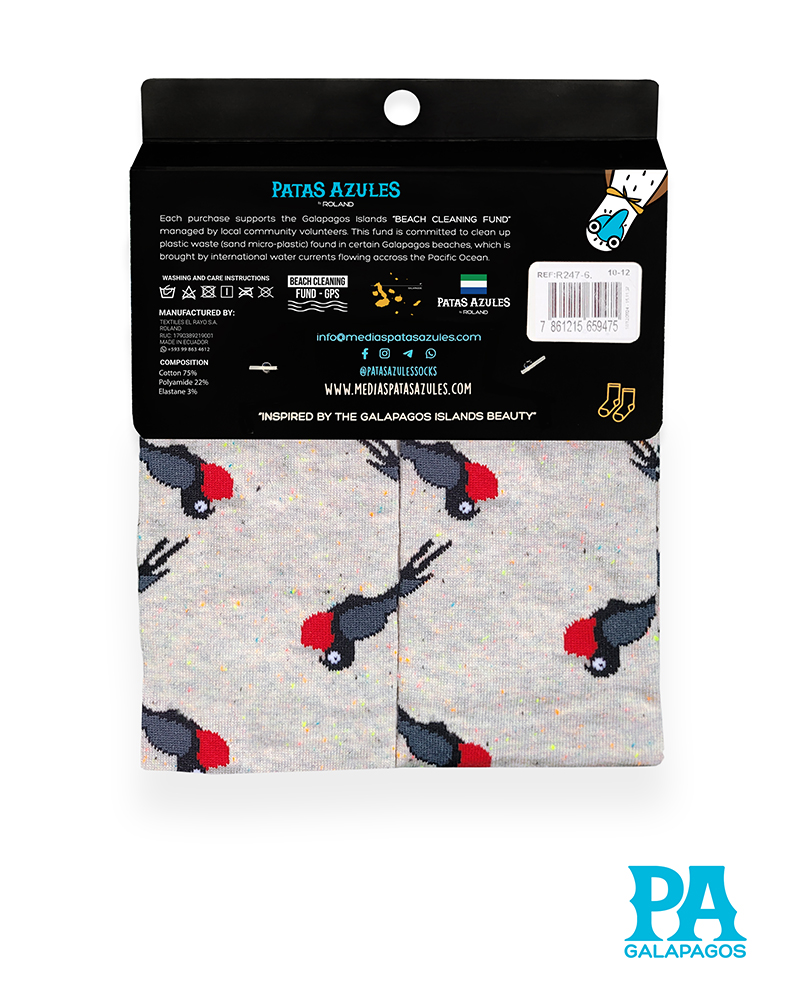 Fragatas fondo gris con puntos de colores - Image 3