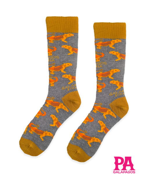 Iguanas amarillas fondo gris oscuro