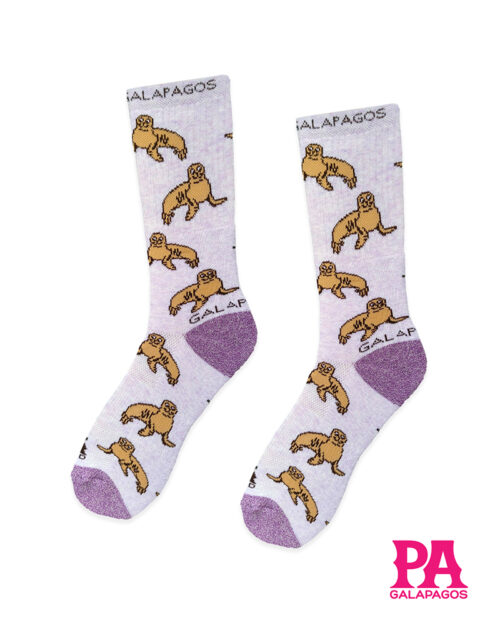 Lobo marino fondo lila