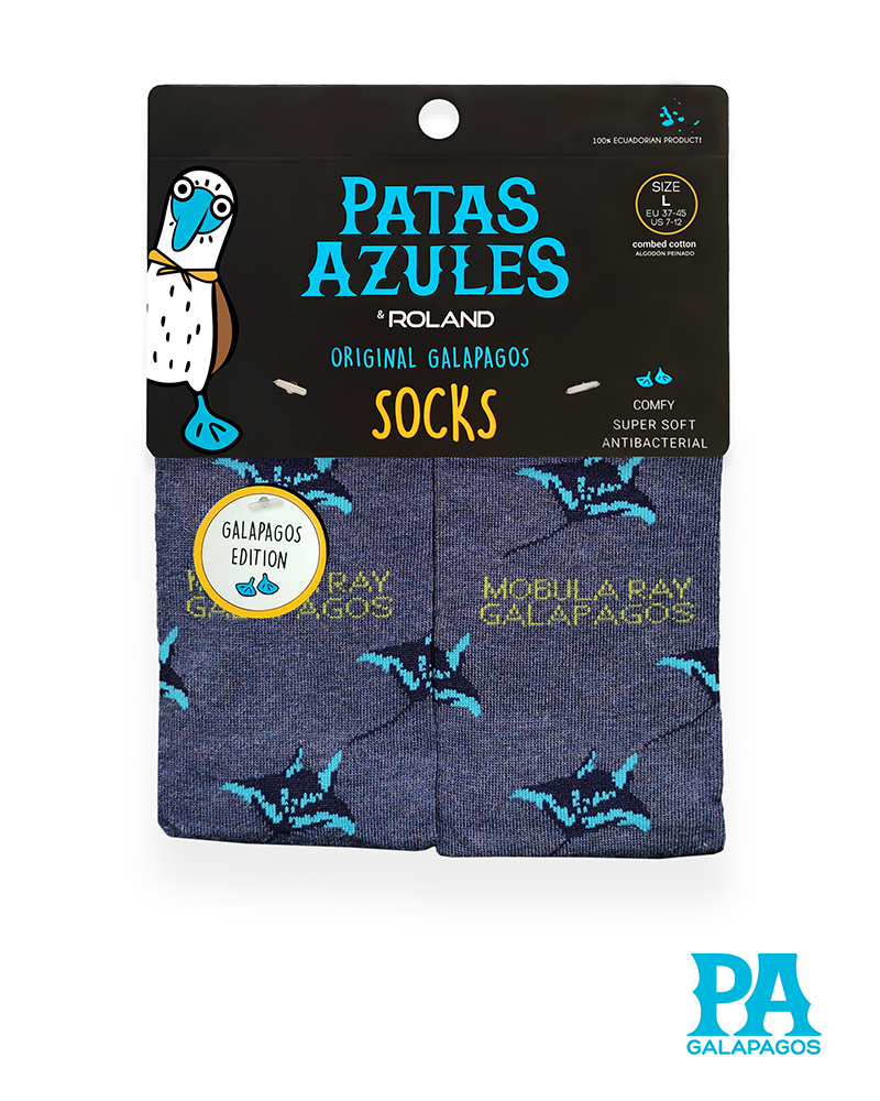 Mantarrayas fondo azul jaspeado - Image 2