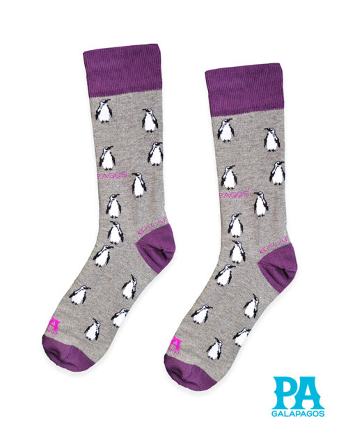 Pinguinos fondo gris