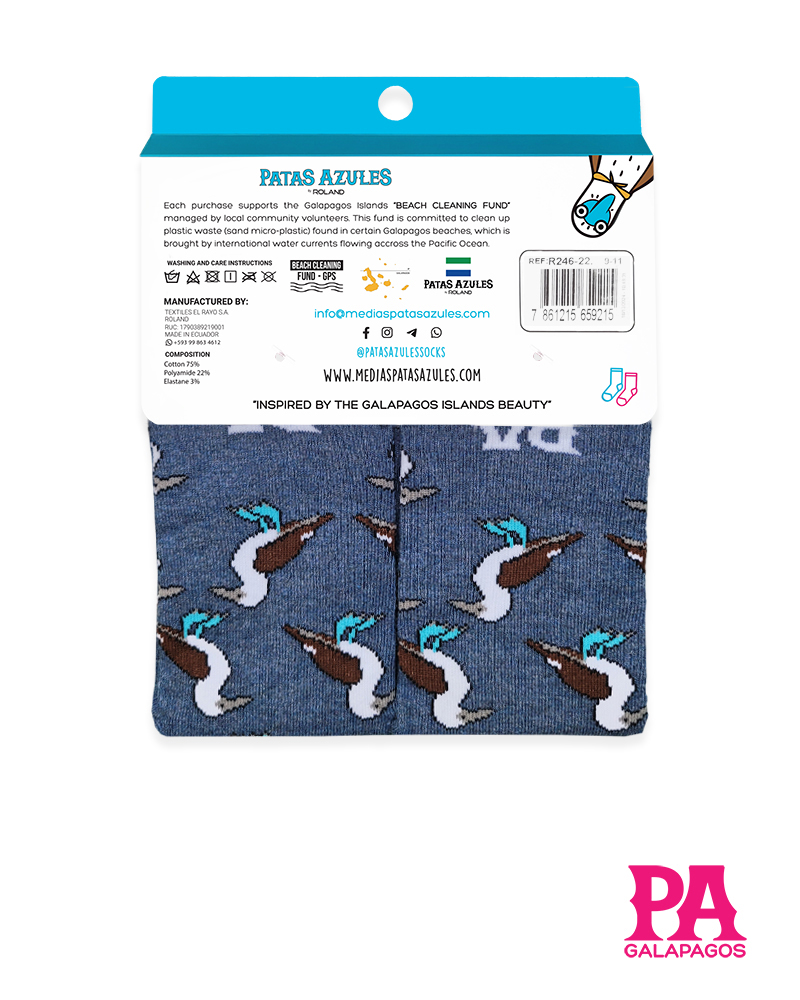 Piqueros patas azules fondo azul marino - Image 3