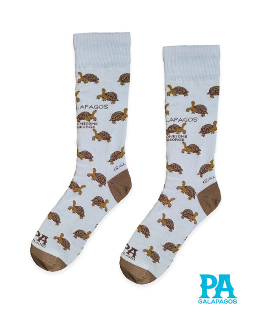 Solitario George repetido fondo azul