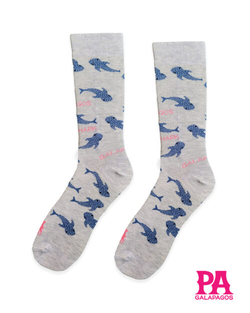 Tiburones ballena fondo gris claro