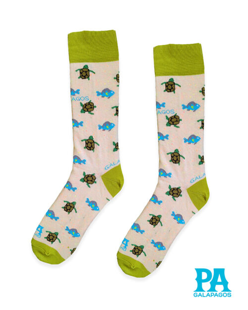 Tortugas marinas fondo crema con puntos de color