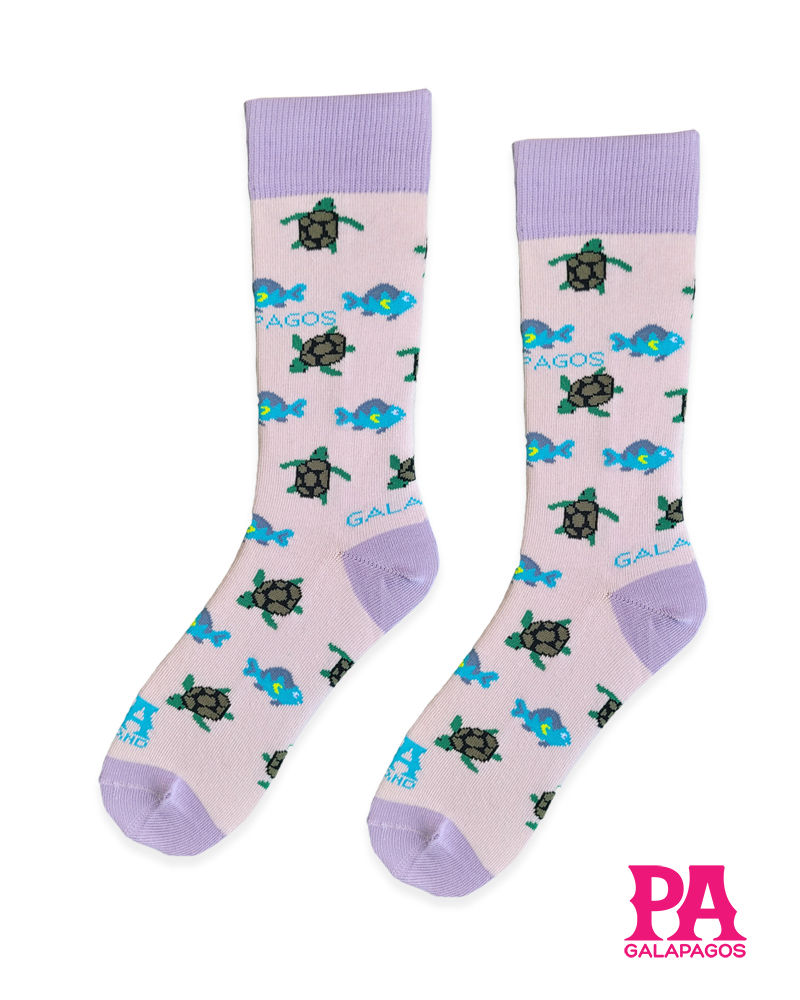 Tortugas marinas fondo morado