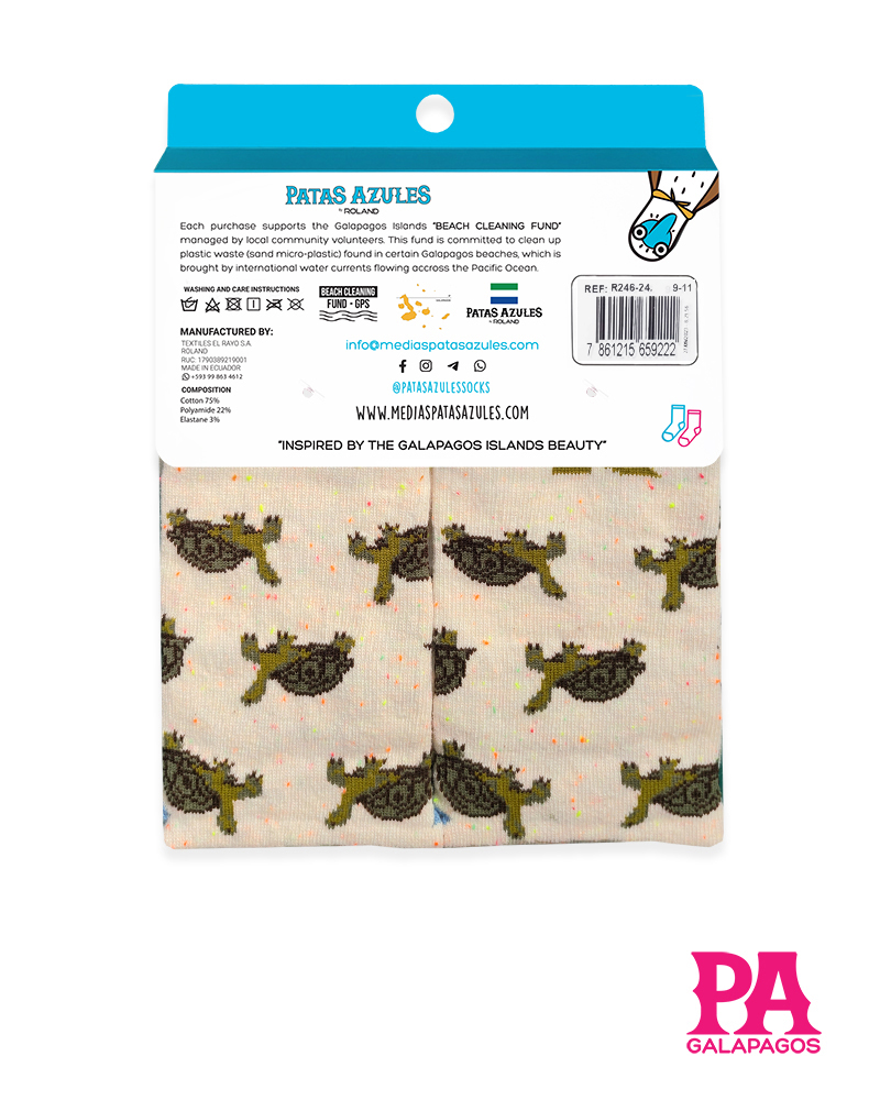 Tortugas terrestres fondo crema con puntos naranjas - Image 3