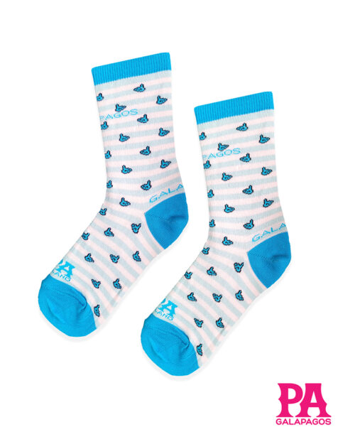 PATITAS REPETIDAS FONDO RAYAS CELESTES