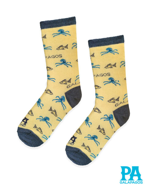 PULPOS Y PECES FONDO AMARILLO