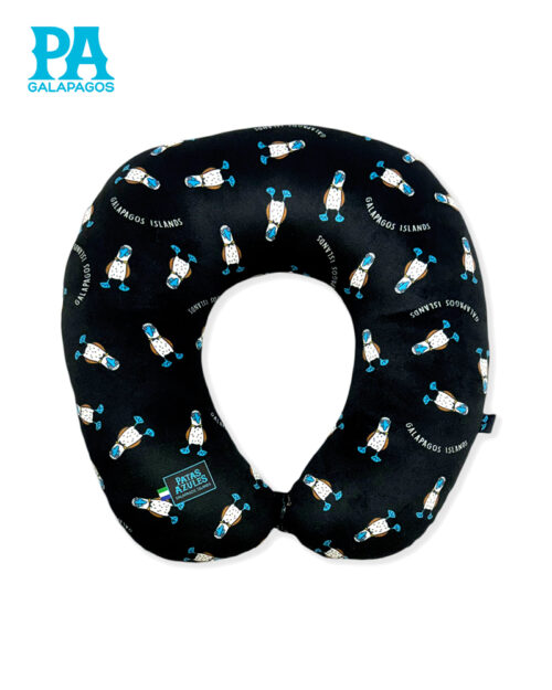 Almohada De Cuello Negra Con Piqueros Patas Azules