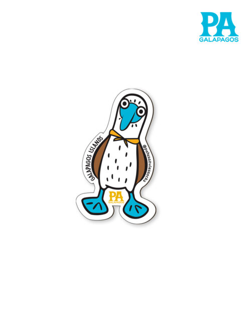 Imán De Piquero De Patas Azules Con Logo Amarillo