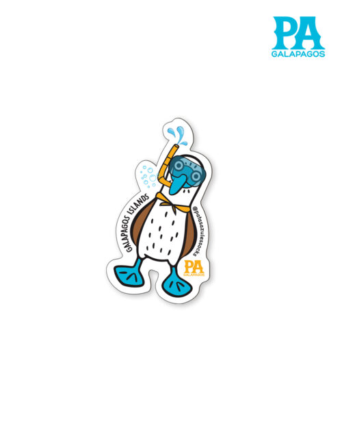 Imán De Piquero De Patas Azules Con Máscara De Snorkel