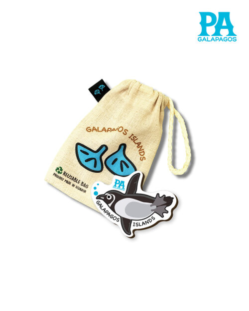 Imán Encapsulado De Pingüino De Galápagos Nadando