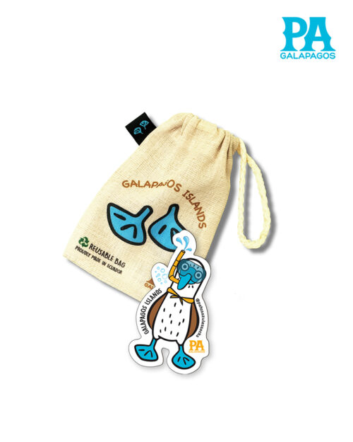 Imán Encapsulado De Piquero De Patas Azules Con Máscara De Snorkel