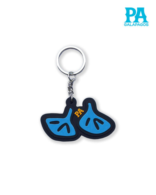 Llavero De Caucho De Patas Azules De Piquero