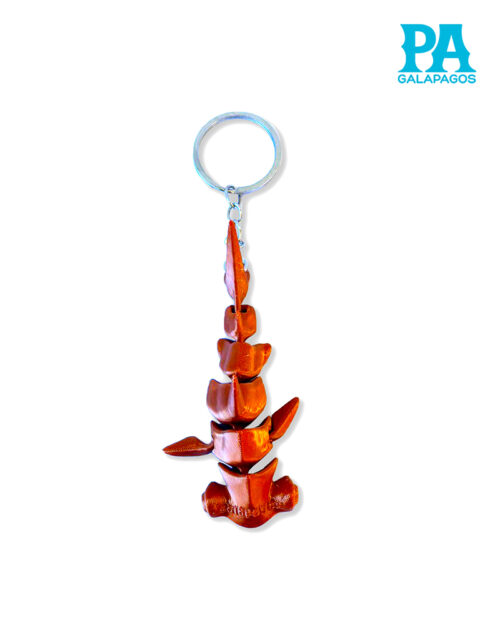 Llavero Impreso En 3d De Tiburón Martillo Naranja