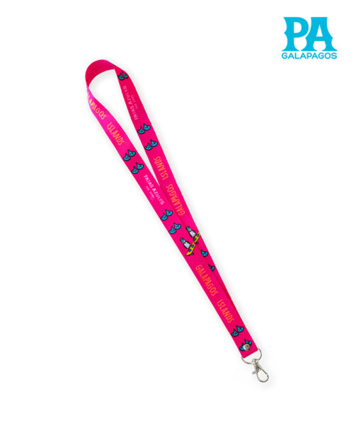 Portagafetes Fucsia Con Piquero De Patas Azules En Patineta