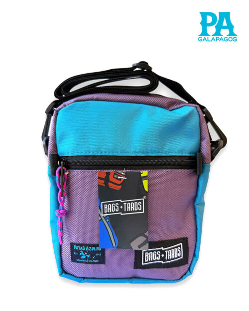 Bolso De Hombro Color Celeste Con Morado