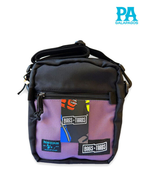 Bolso De Hombro Color Negro Con Morado