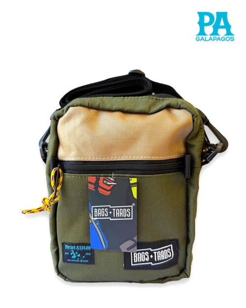 Bolso De Hombro Color Verde Militar Con Café