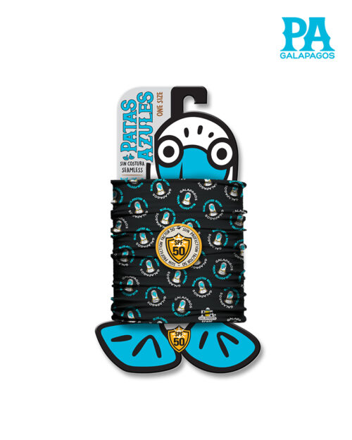 Buff De Cara De Piquero Patas Azules Fondo Negro B42