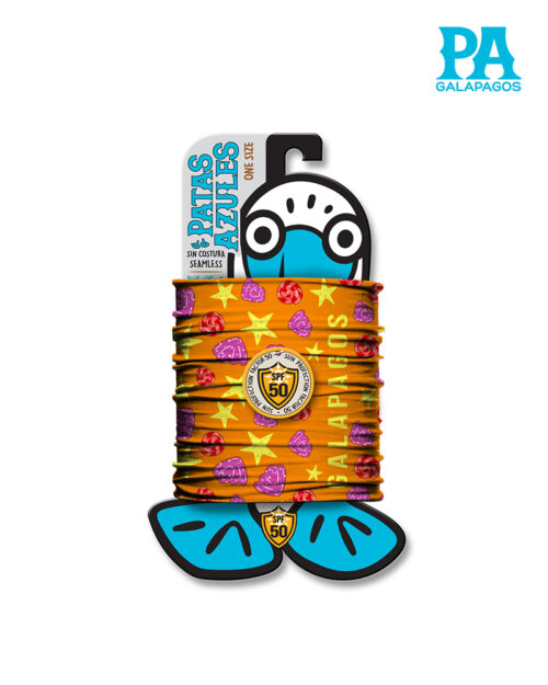 Buff De Caracoles Y Conchas Fondo Naranja B18