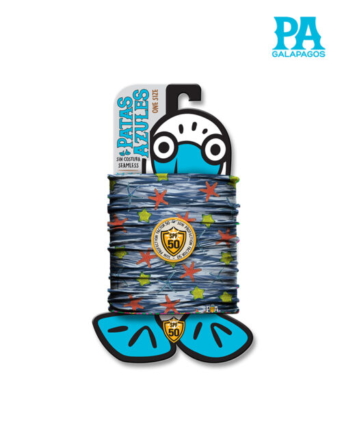 Buff De Estrellas De Mar Fondo Líneas Grises B49