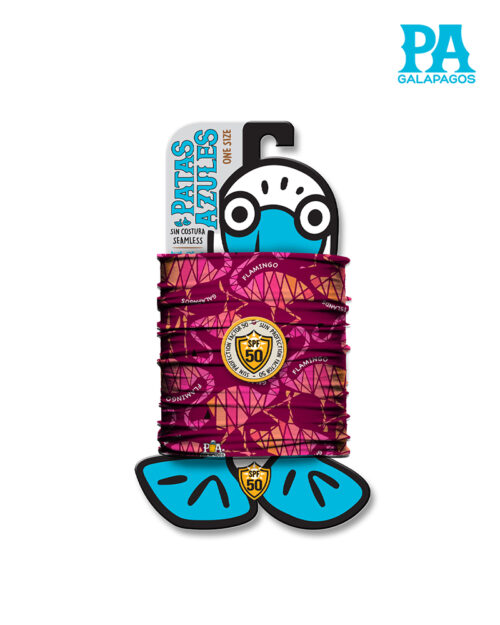 Buff De Flamingos Estilo Vitral Fondo Fucsia B24