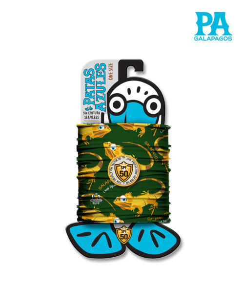 Buff De Iguana Terrestre Estilo Comic Grande Fondo Verde B27