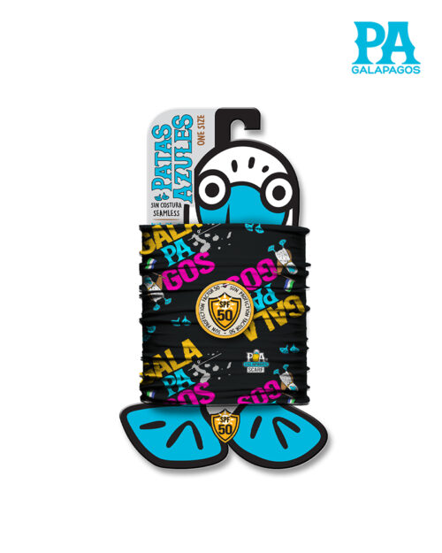 Buff De Letras Galapagos De Colores Grandes Fondo Negro B104