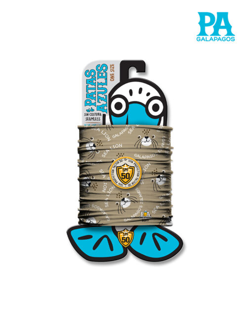 Buff De Lobo Marino Estilo Comic Fondo Beige B29