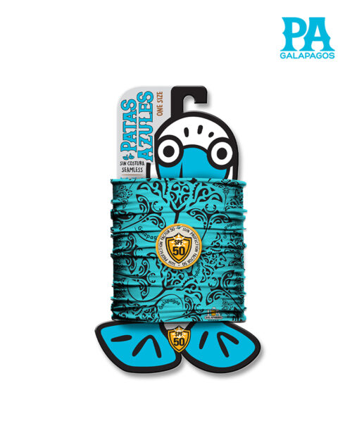 Buff De Mantarrayas Estilo Tribal Fondo Turquesa B31