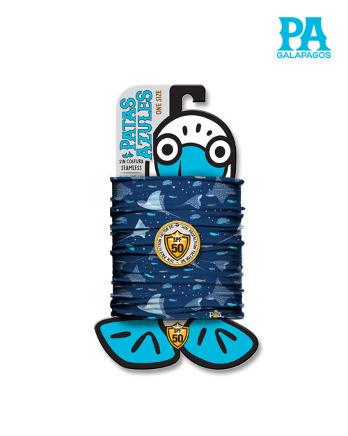 Buff De Mantarrayas Fondo Azul B64