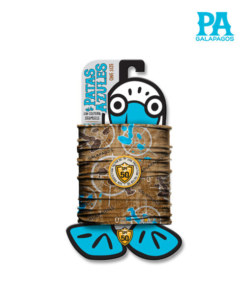 Buff De Mapa De Galapagos Fondo Café B46