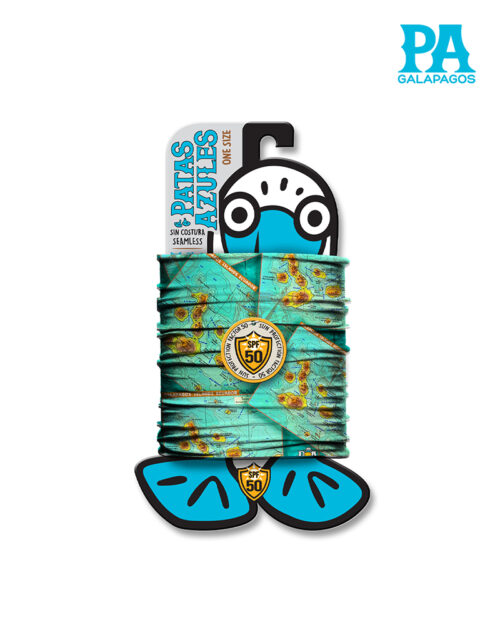 Buff De Mapa De Galapagos Fondo Turquesa Claro B55