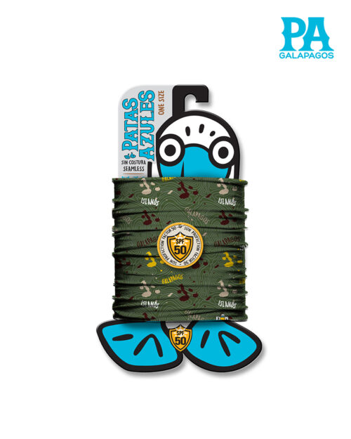 Buff De Mapa De Galápagos Fondo Verde Oliva B82