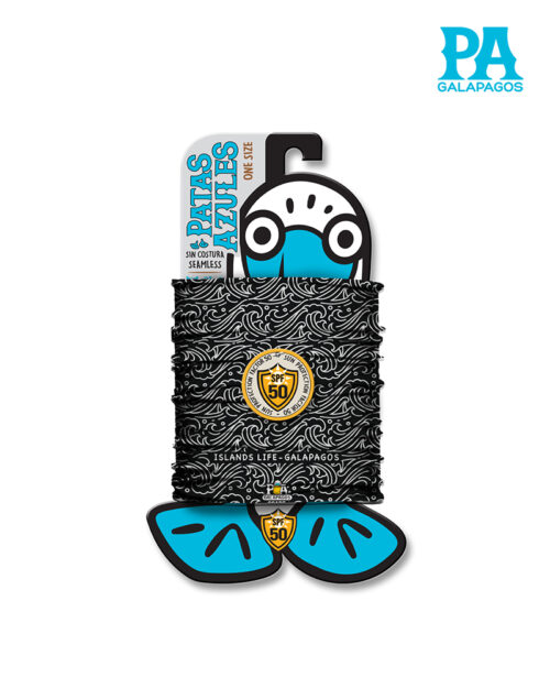 Buff De Olas Grises Fondo Negro B58