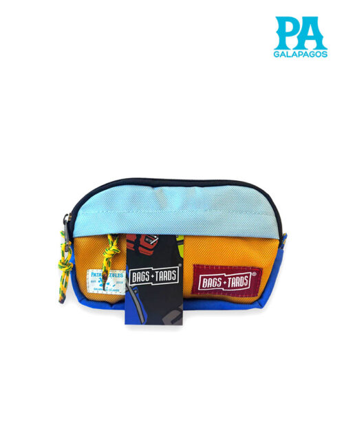 Canguro Mini Bag De 1.5 L Color Celeste Con Amarillo Y Azul