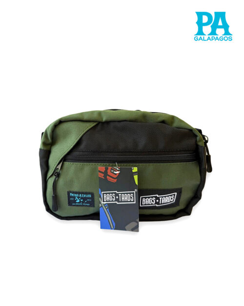 Canguro Mini Bag De 2.5 L Color Verde Militar Con Negro