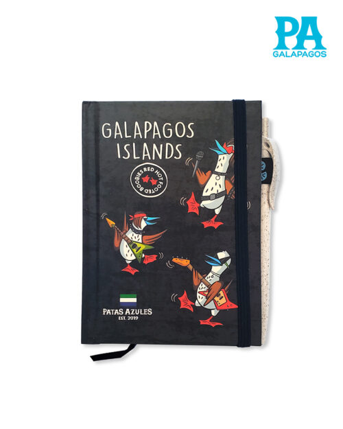 Libreta Negra Con Banda De Piqueros Red Hot Footed Boobies