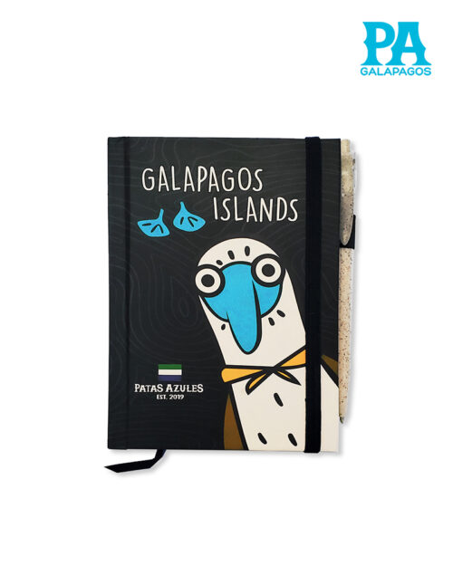 Libreta Negra Con Piquero Patas Azules Grande