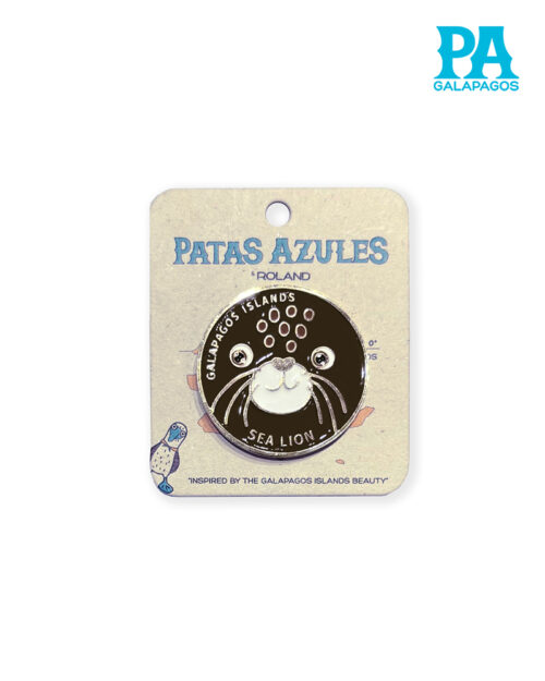 Pin Metálico Dorado De León Marino De Galápagos
