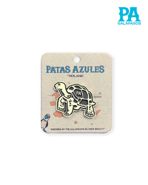 Pin Metálico Dorado De Tortuga Terrestre De Galápagos