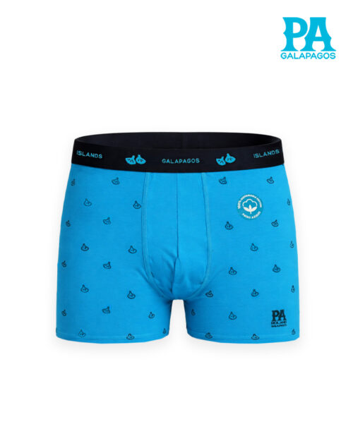 Boxer De Algodón Con Elástico En Cintura Celeste Con Patrón De Patas De Piquero Patas Azules