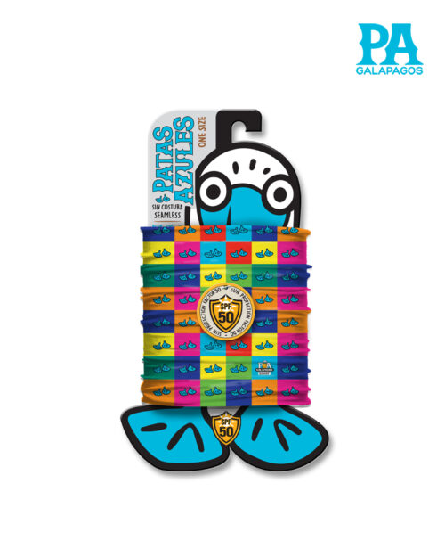 Buff De Patas Azules De Piquero Fondo Cuadrados De Colores Pop Art B109